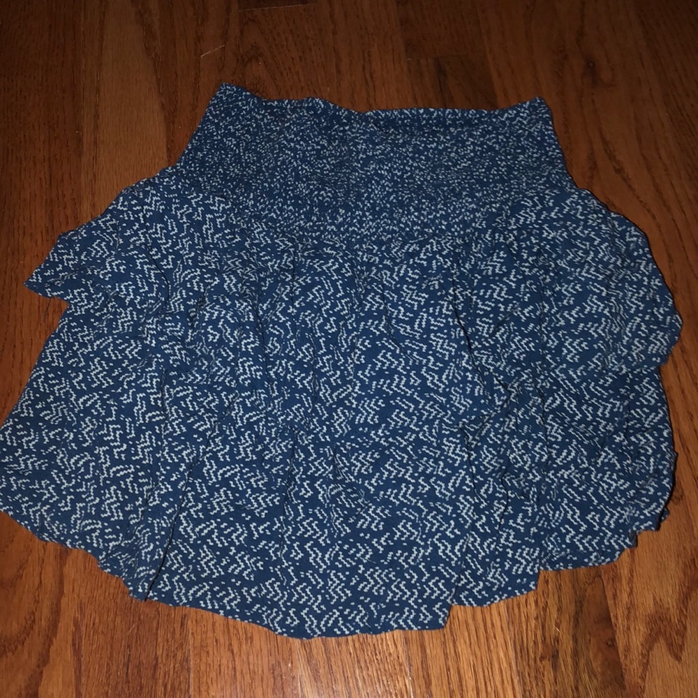 blue & white skirt